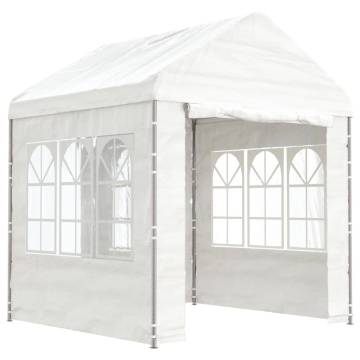 Gazebo with Roof White 2.28x2.23x2.69 m Polyethylene