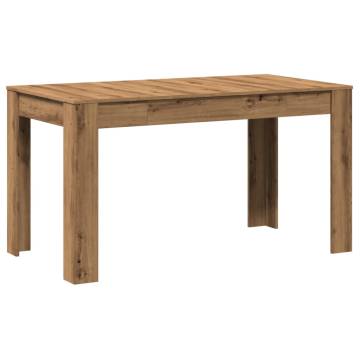  Dining Table Artisan Oak 140x74.5x76 cm Engineered Wood