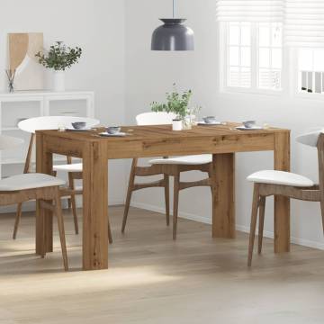  Dining Table Artisan Oak 140x74.5x76 cm Engineered Wood