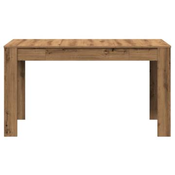  Dining Table Artisan Oak 140x74.5x76 cm Engineered Wood