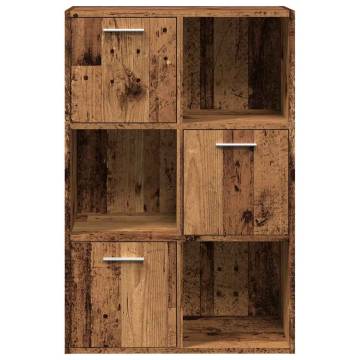  Bookshelf Old Wood 60.5x30x90 cm Engineered Wood