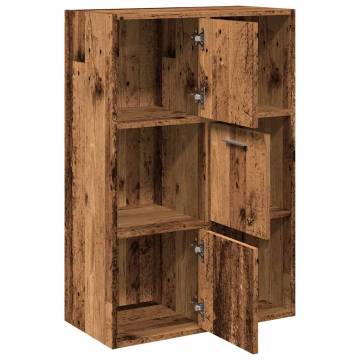  Bookshelf Old Wood 60.5x30x90 cm Engineered Wood