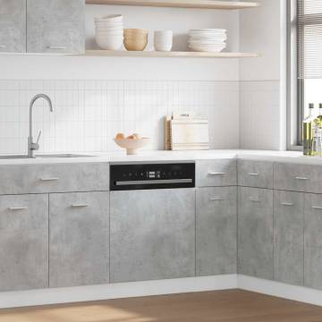  Dishwasher Panel Concrete Grey 60x1.5x67 cm Engineered Wood