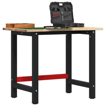  Workbench 100x60x81.5 cm Solid Wood Oak