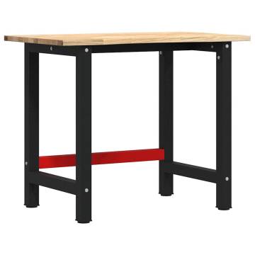  Workbench 100x60x81.5 cm Solid Wood Oak