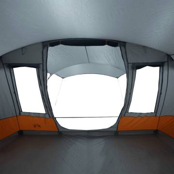  Camping Tent Tunnel 5-Person Grey and Orange Waterproof