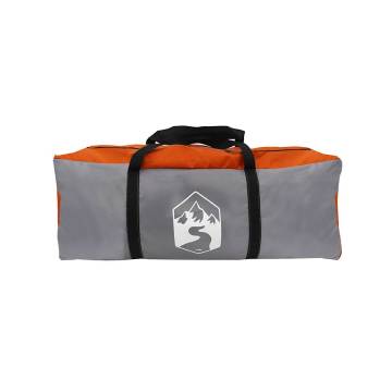  Camping Tent Tunnel 5-Person Grey and Orange Waterproof