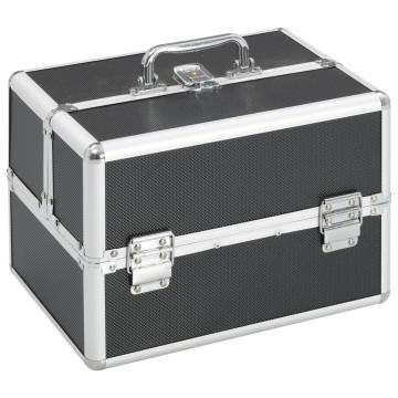  Make-up Case 22x30x21 cm Black Aluminium