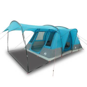  Camping Tent Tunnel 5-Person Blue Waterproof