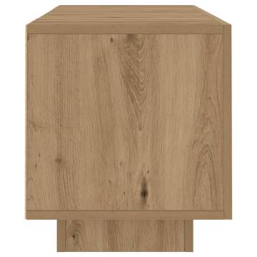  TV Cabinet with LED Lights Artisan Oak 160x35x40 cm Engineered Wood