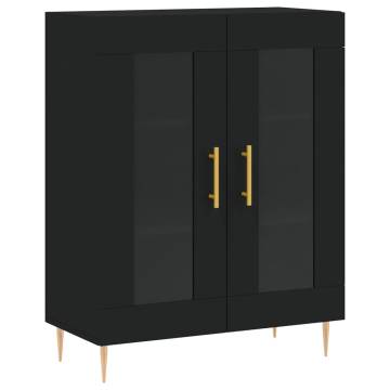  Highboard Black 69.5x34x180 cm Engineered Wood