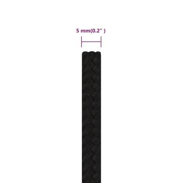  Work Rope Black 5 mm 250 m Polyester