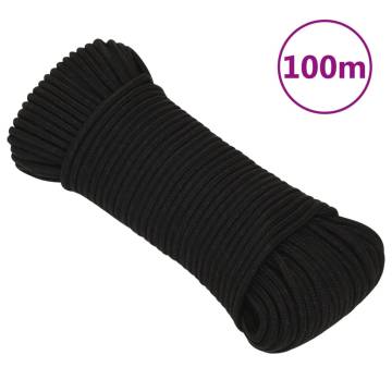  Work Rope Black 3 mm 100 m Polyester