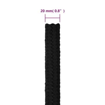  Work Rope Black 20 mm 100 m Polyester