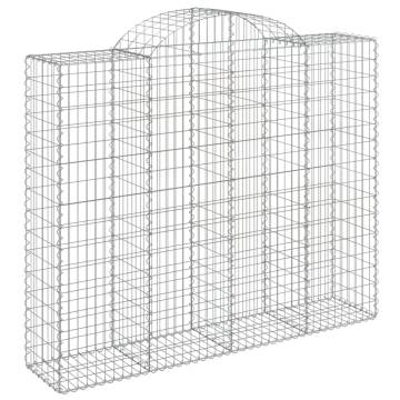 Arched Gabion Baskets 20 pcs 200x50x160/180 cm Galvanised Iron