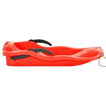  Sledge with Brakes Red 87x40x18 cm Polypropylene