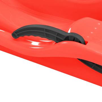  Sledge with Brakes Red 87x40x18 cm Polypropylene