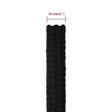  Work Rope Black 25 mm 25 m Polyester