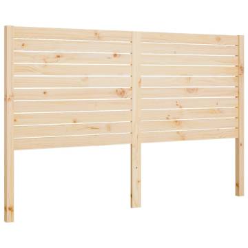 Bed Headboard 146x4x100 cm Solid Wood Pine