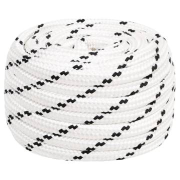  Braided Boat Rope White 20 mmx100 m Polyester