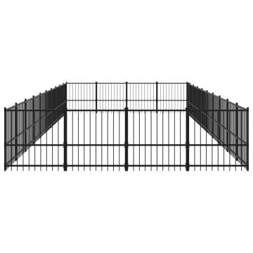 Outdoor Dog Kennel Steel 37.64 m²