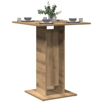  Bistro Table Artisan Oak 60x60x75 cm Engineered Wood