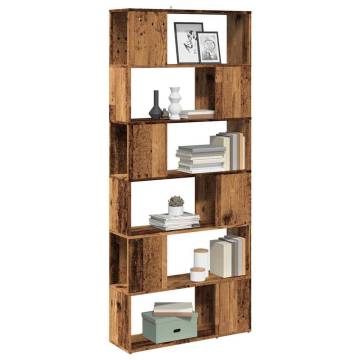  Book CabinetRoom Divider Old Wood 80x24x186 cm