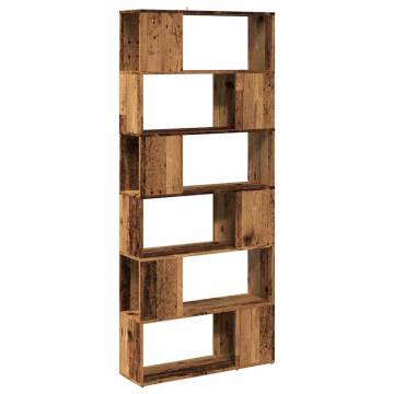  Book CabinetRoom Divider Old Wood 80x24x186 cm