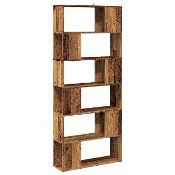  Book CabinetRoom Divider Old Wood 80x24x186 cm