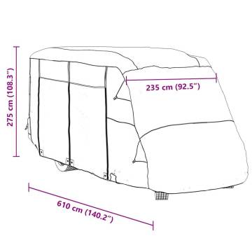  Motorhome Covers Grey 610x235x275 cm Non-woven Fabric