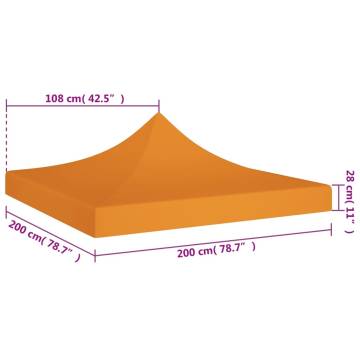 Party Tent Roof 2x2 m Orange 270 g/m²