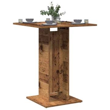  Bistro Table Old Wood 60x60x75 cm Engineered Wood