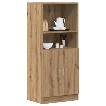  Kitchen Cabinet Artisan Oak 57x41.5x131.5 cm Engineered Wood