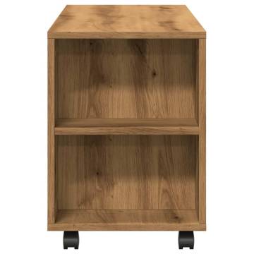  TV Cabinet with Wheels Artisan Oak 102x34.5x43 cm Engineered Wood