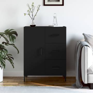 Sideboard Black 69.5x34x90 cm Engineered Wood