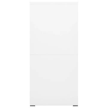 Filing Cabinet White 46x62x133 cm Steel