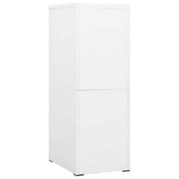 Filing Cabinet White 46x62x133 cm Steel