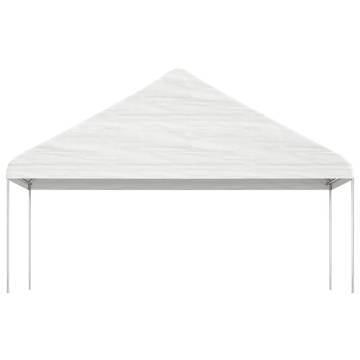 Gazebo with Roof White 17.84x5.88x3.75 m Polyethylene