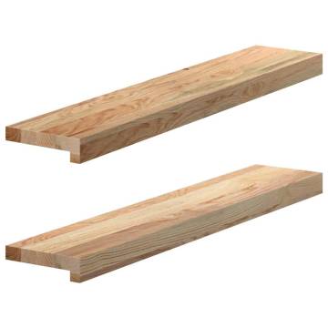  Window Sills 2 pcs Untreated 80x15x2 cm Solid Wood Oak