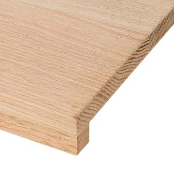  Window Sills 2 pcs Untreated 80x15x2 cm Solid Wood Oak