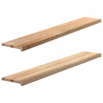  Window Sills 2 pcs Untreated 160x25x2 cm Solid Wood Oak