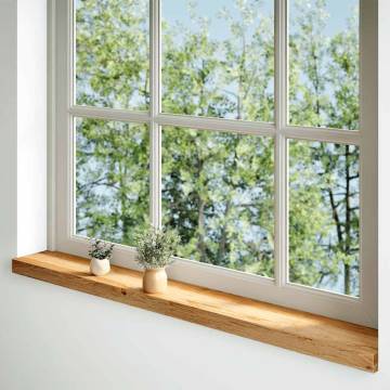  Window Sills 2 pcs Light Brown 110x15x2 cm Solid Wood Oak