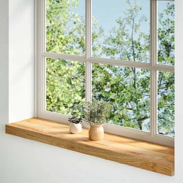  Window Sills 2 pcs Light Brown 100x20x2 cm Solid Wood Oak