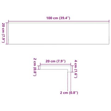  Window Sills 2 pcs Light Brown 100x20x2 cm Solid Wood Oak