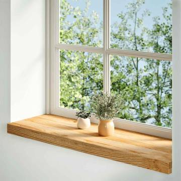  Window Sills 2 pcs Light Brown 70x25x2 cm Solid Wood Oak