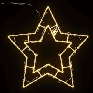  Christmas Lights Star Silhouette 2 pcs 50 LEDs Warm White