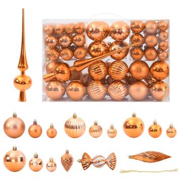  Christmas Baubles 98 pcs Copper Ø346 cm