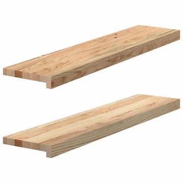  Window Sills 2 pcs Untreated 90x20x2 cm Solid Wood Oak