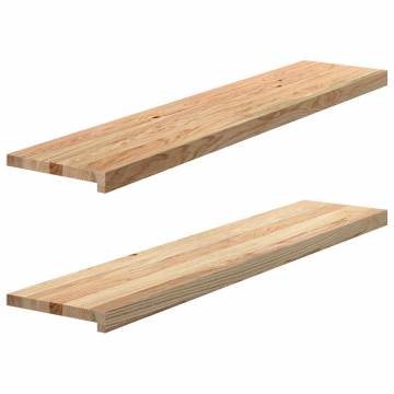  Window Sills 2 pcs Untreated 120x25x2 cm Solid Wood Oak