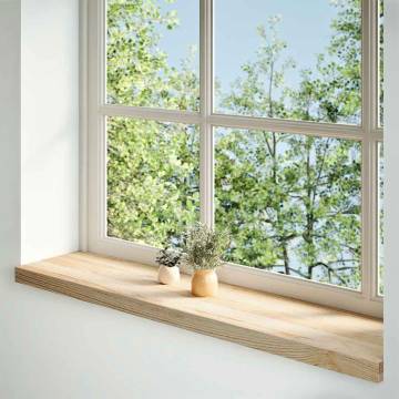  Window Sills 2 pcs Untreated 120x25x2 cm Solid Wood Oak